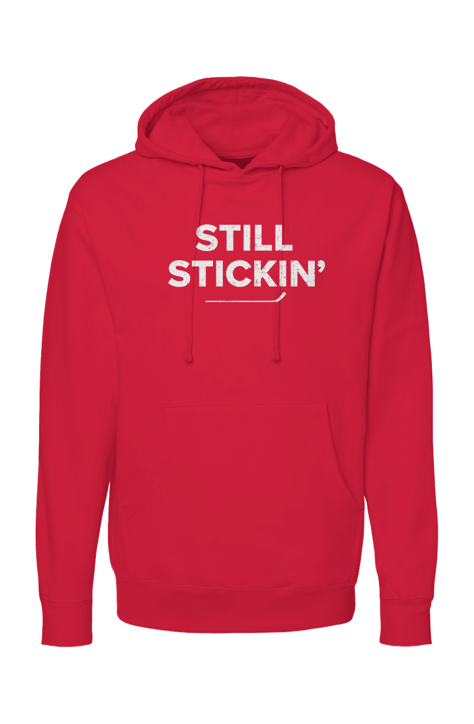 The Bench Boss Still Stickin' Hoodie Red | Barn Garb Hockey Threads