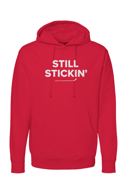 The Bench Boss Still Stickin' Hoodie Red | Barn Garb Hockey Threads