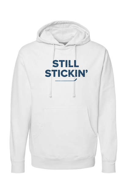 The Bench Boss Still Stickin' Hoodie White | Barn Garb Hockey Threads