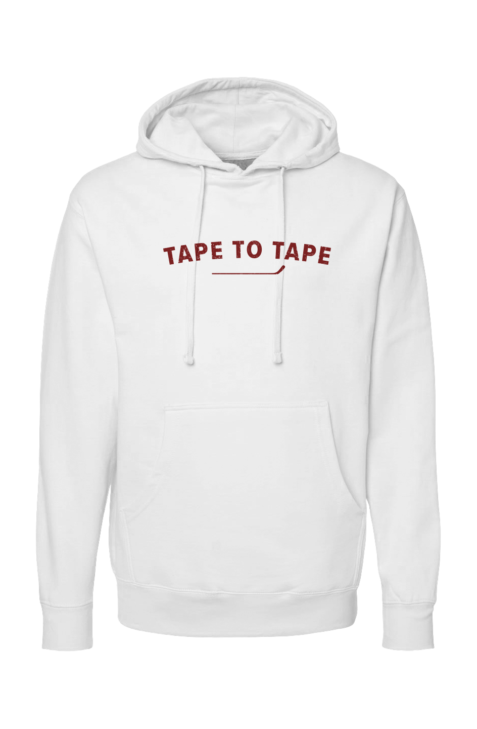 The Bench Boss Tape to Tape Hoodie White | Barn Garb Hockey Threads