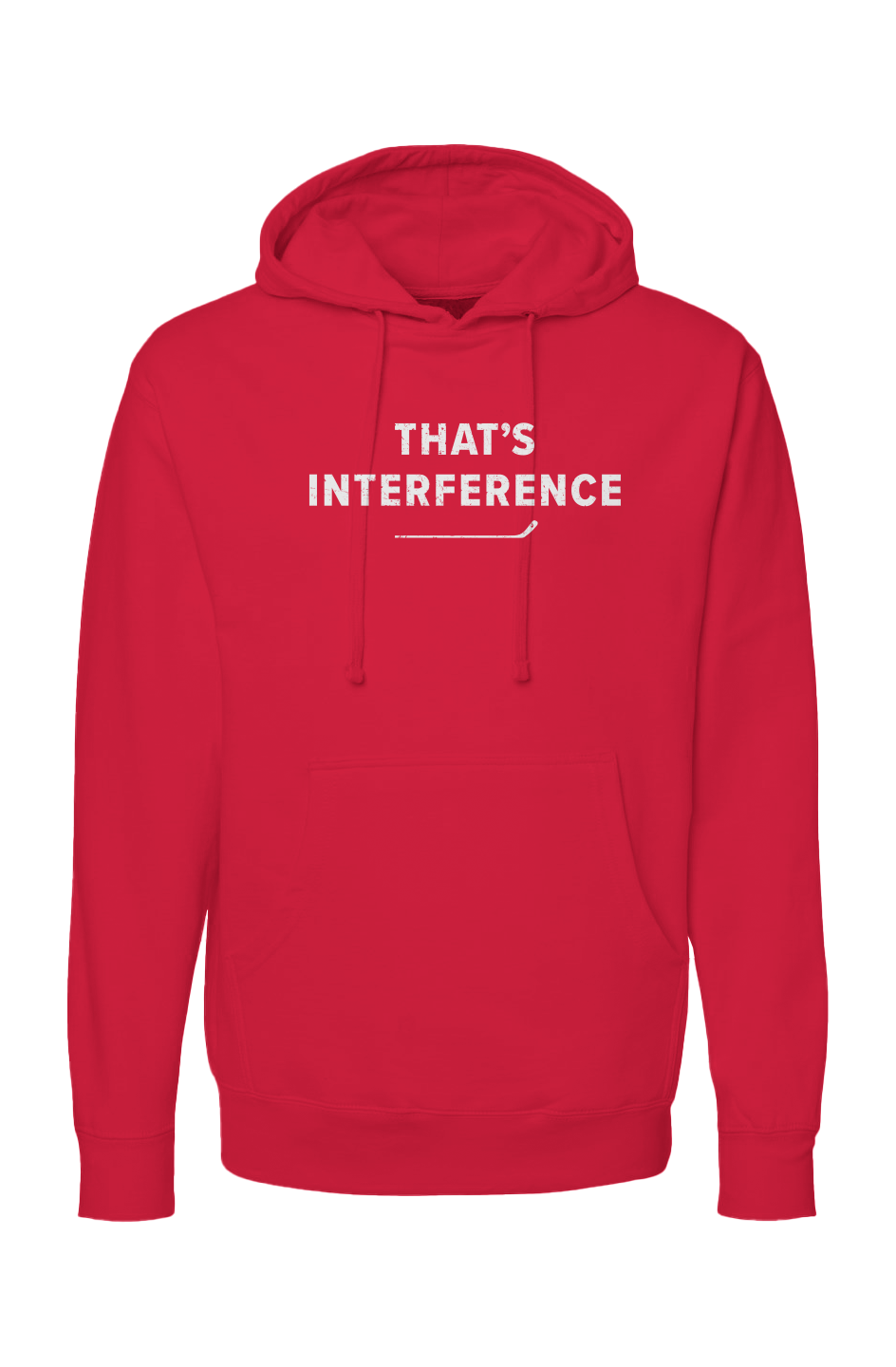 The Bench Boss That's Interference Hoodie Red | Barn Garb Hockey Threads