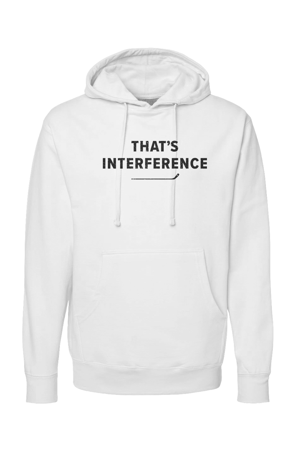 The Bench Boss That's Interference Hoodie White | Barn Garb Hockey Threads