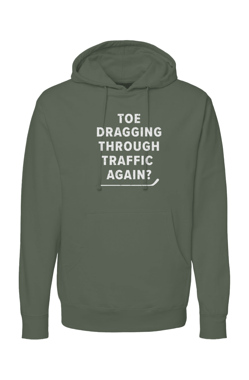 The Bench Boss Traffic Hoodie Military Green | Barn Garb Hockey Threads