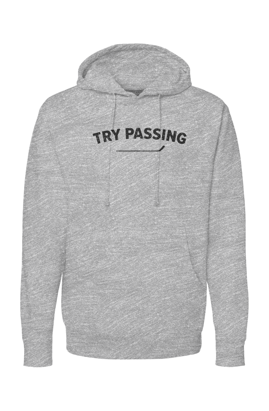 The Bench Boss Try Passing Hoodie Try Harder | Barn Garb Hockey Threads