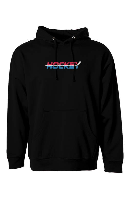The Bench Boss USA Patriotic Hockey Hoodie Black | Barn Garb Hockey Threads