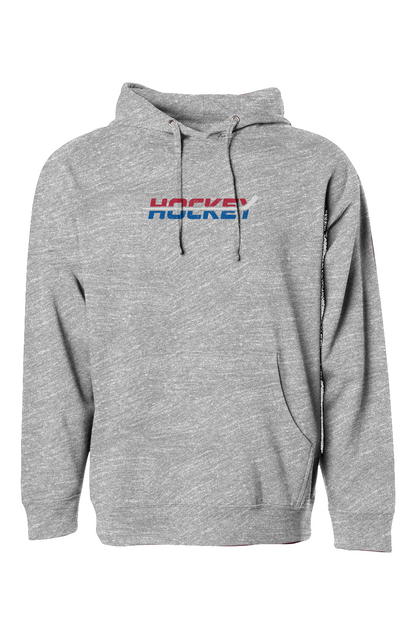 The Bench Boss USA Patriotic Hockey Hoodie Grey | Barn Garb Hockey Threads
