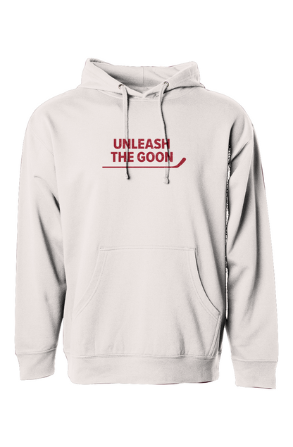 The Bench Boss Unleash the Goon Hoodie Bone | Barn Garb Hockey Threads