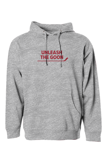 The Bench Boss Unleash the Goon Hoodie Grey | Barn Garb Hockey Threads