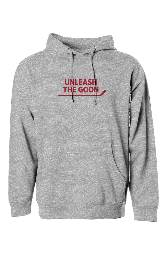 The Bench Boss Unleash the Goon Hoodie Grey | Barn Garb Hockey Threads