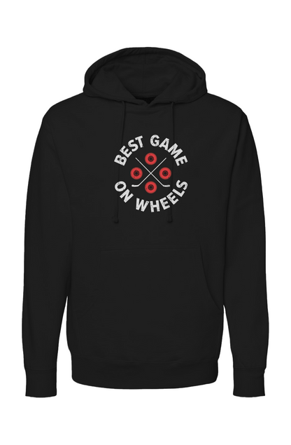 The Bench Boss Wheels and Sticks Hoodie Black | Barn Garb Hockey Threads