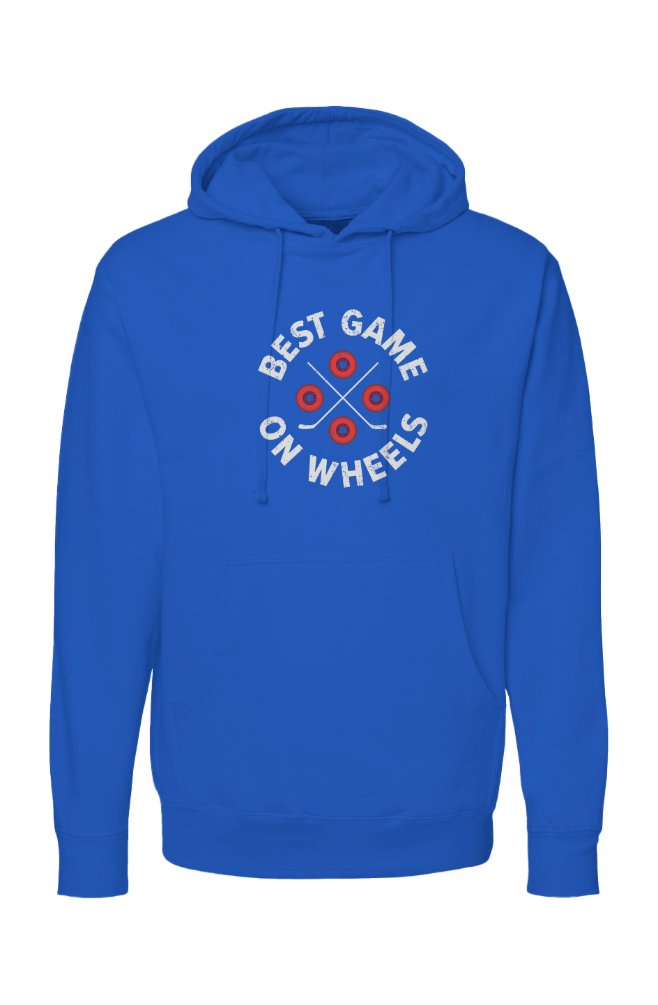 The Bench Boss Wheels and Sticks Hoodie Royal Blue | Barn Garb Hockey Threads