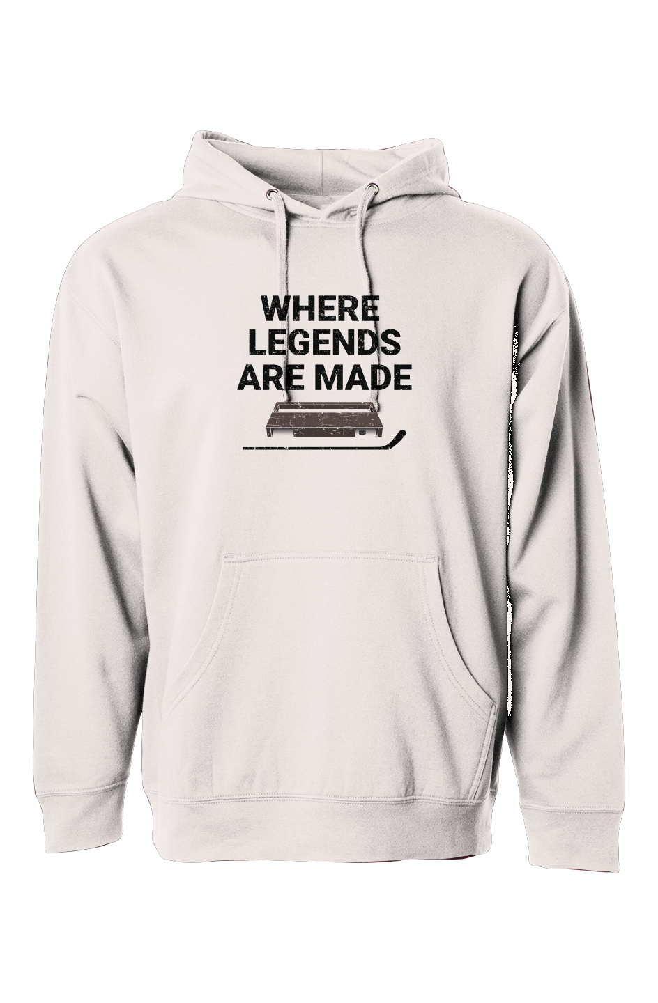The Bench Boss Where Legends Are Made Hoodie Bone | Barn Garb Hockey Threads