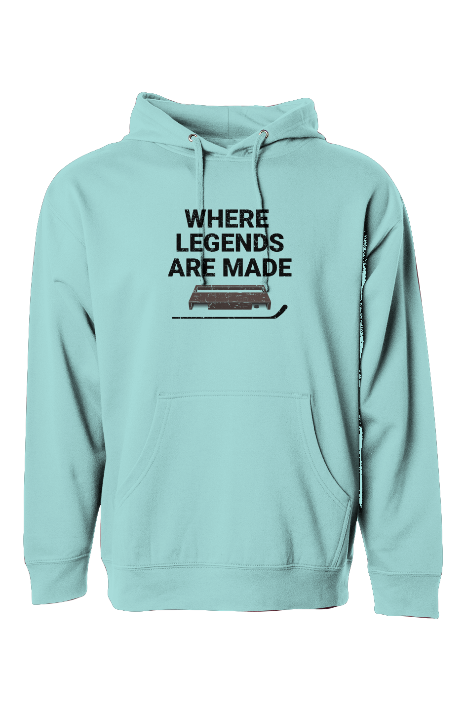 The Bench Boss Where Legends Are Made Hoodie Mint | Barn Garb Hockey Threads