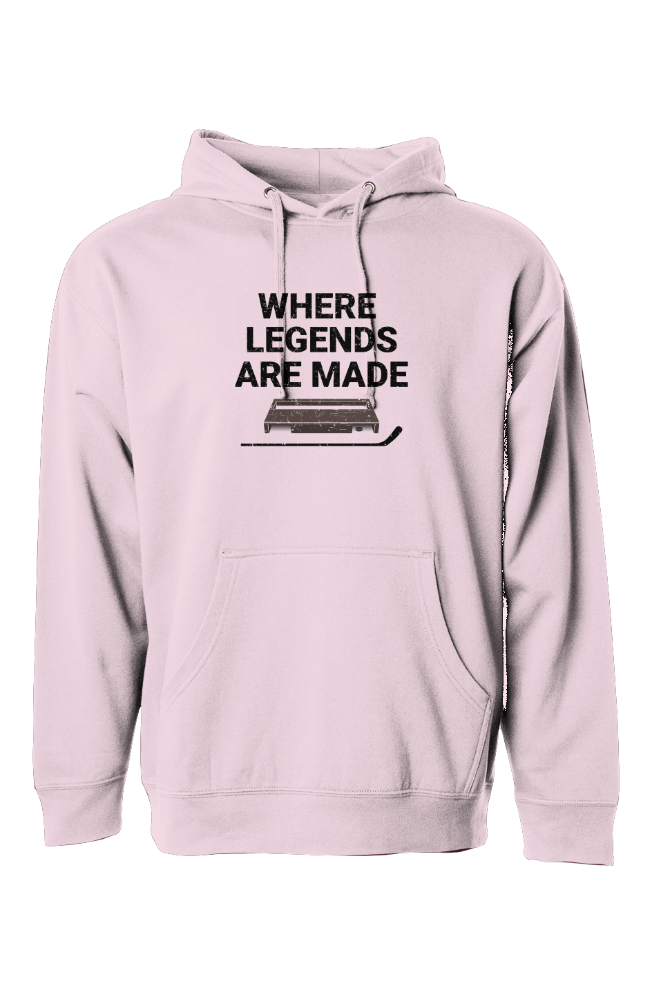 The Bench Boss Where Legends Are Made Hoodie Pink | Barn Garb Hockey Threads