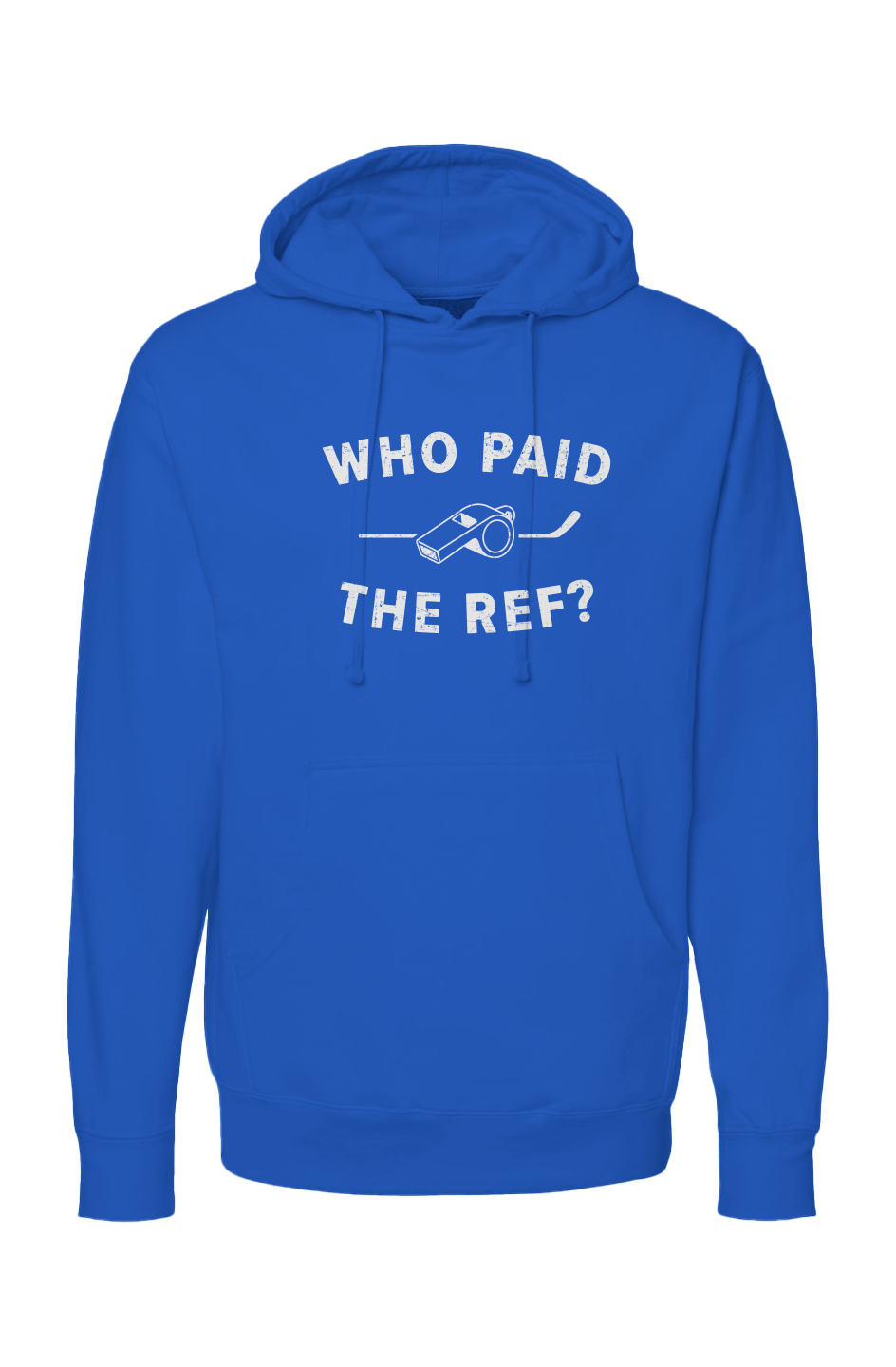 The Bench Boss Who Paid the Ref Hoodie Royal Blue | Barn Garb Hockey Threads