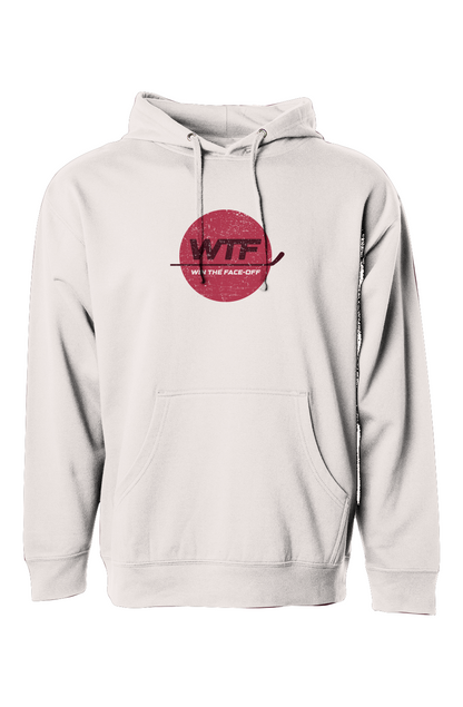 The Bench Boss Win the Faceoff Hoodie Bone | Barn Garb Hockey Threads