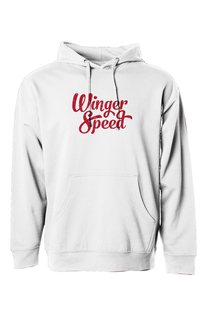 The Bench Boss Winger Speed Hoodie White | Barn Garb Hockey Threads