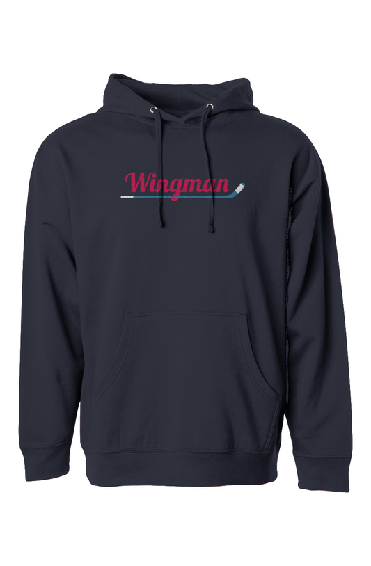 The Bench Boss Wingman Hoodie Navy | Barn Garb Hockey Threads