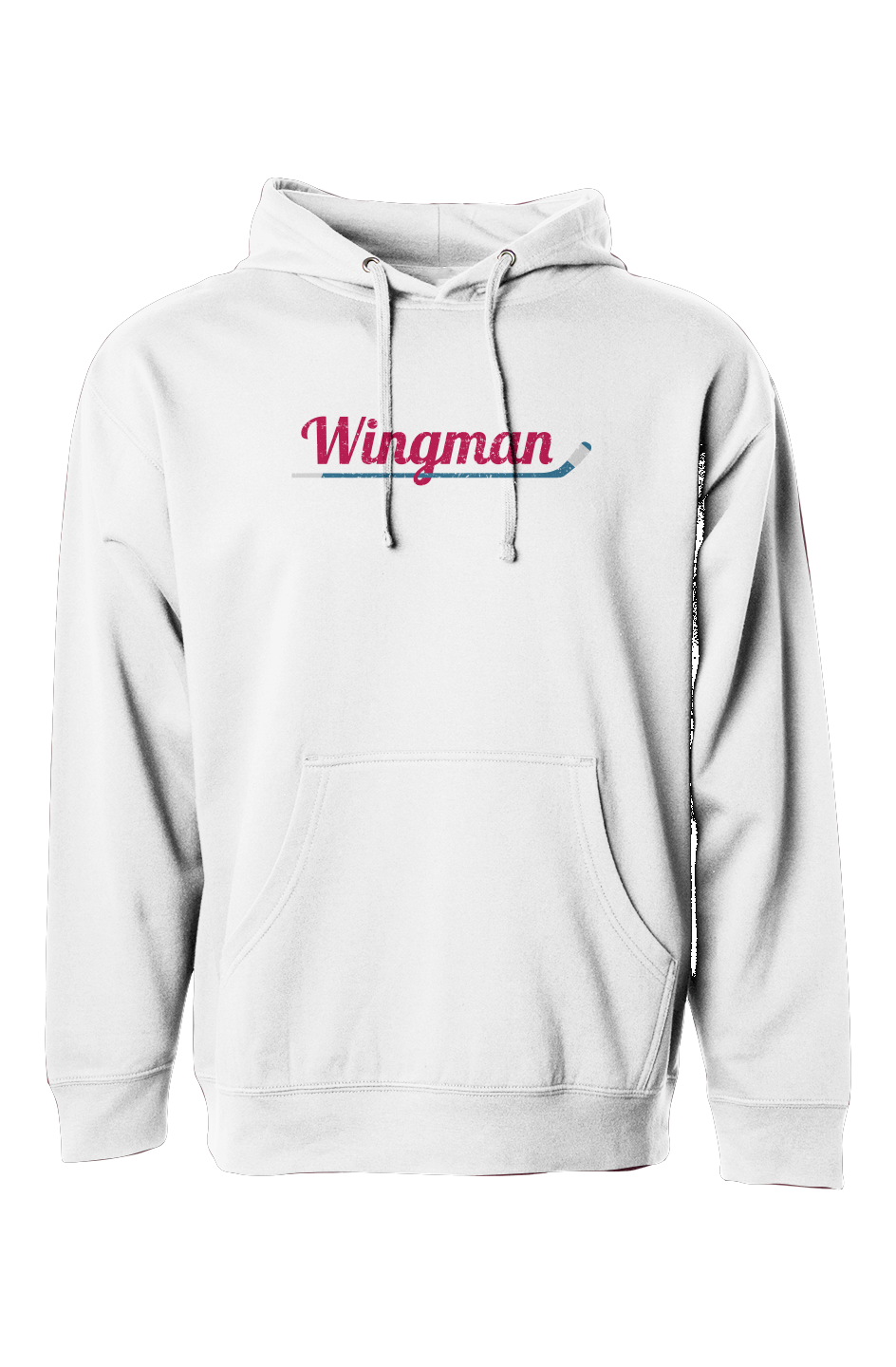 The Bench Boss Wingman Hoodie White | Barn Garb Hockey Threads