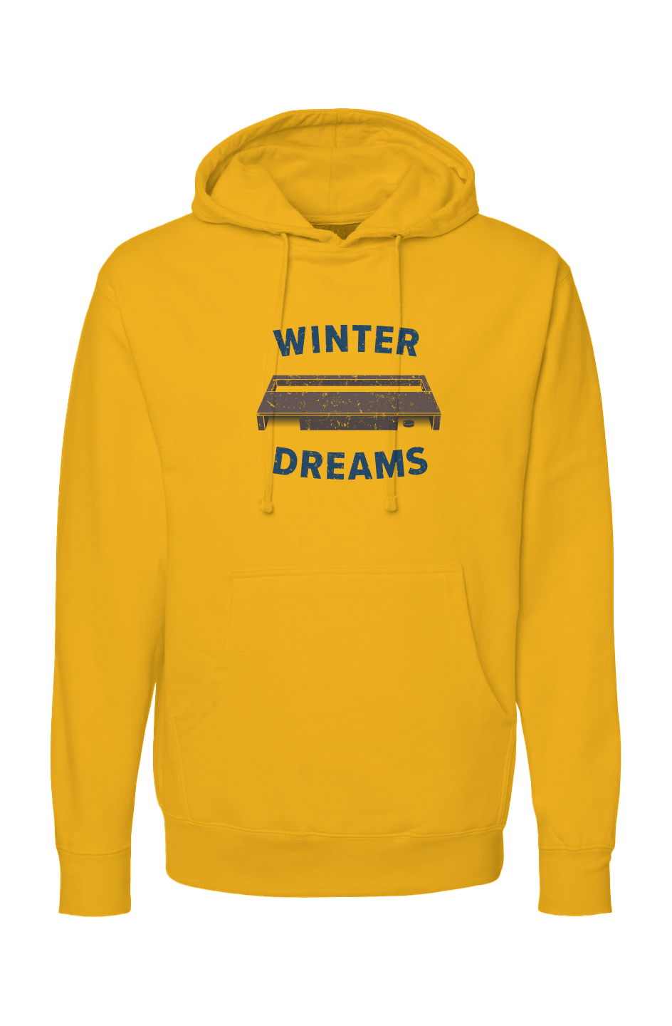 The Bench Boss Winter Dreams Hoodie Gold | Barn Garb Hockey Threads