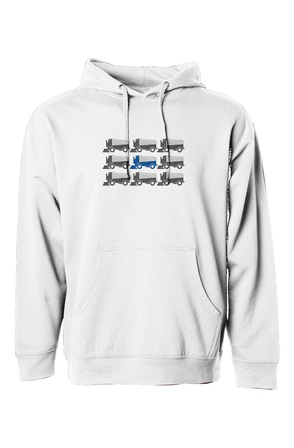 The Bench Boss Zamboni Nation Hoodie White | Barn Garb Hockey Threads