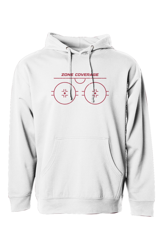 The Bench Boss Zone Coverage Hoodie White | Barn Garb Hockey Threads