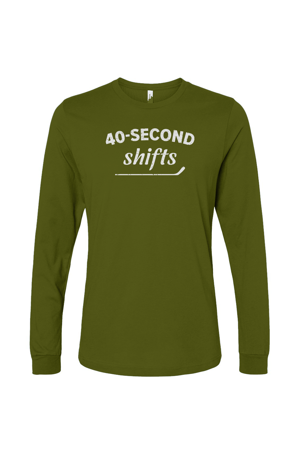 The Benchwarmer 40-Second Shifts Long Sleeve Military | Barn Garb Hockey Threads