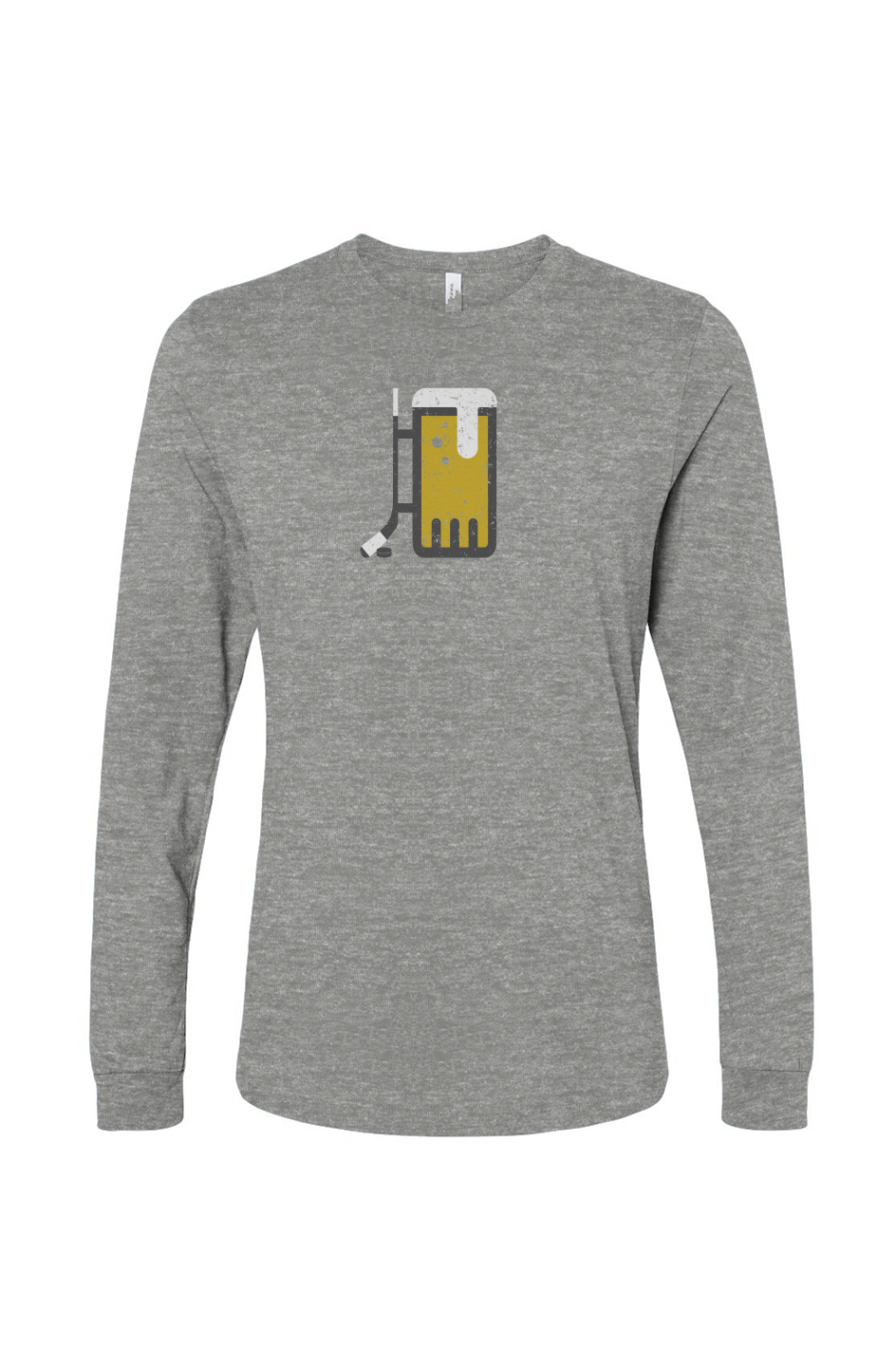 The Benchwarmer Bar Down Long Sleeve Grey | Barn Garb Hockey Threads