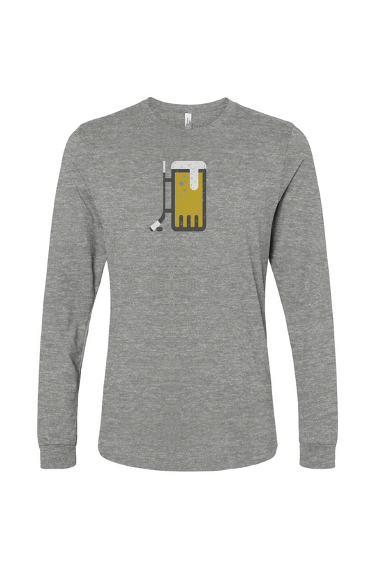 The Benchwarmer Bar Down Long Sleeve Grey | Barn Garb Hockey Threads
