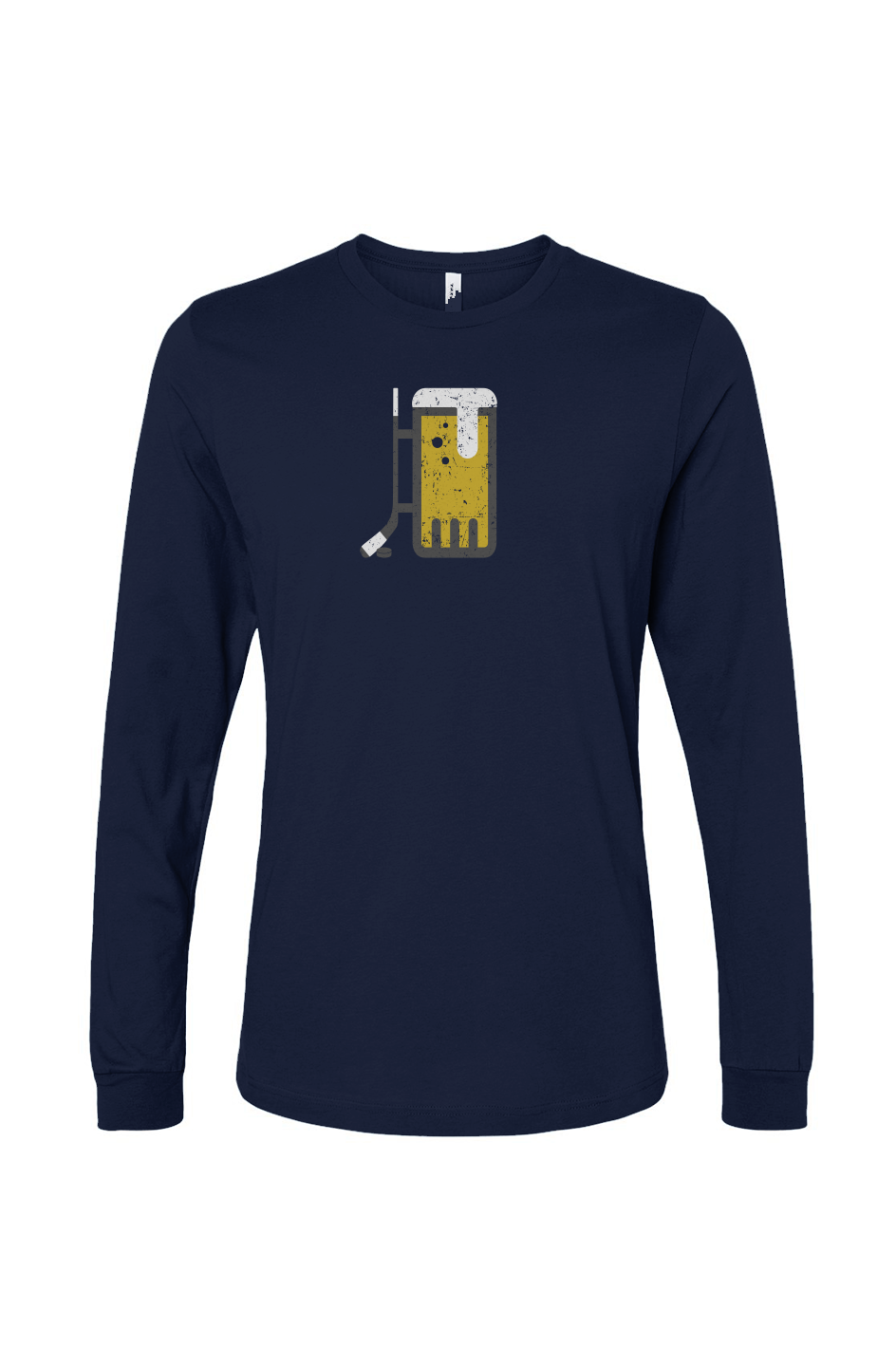 The Benchwarmer Bar Down Long Sleeve Navy Blue | Barn Garb Hockey Threads
