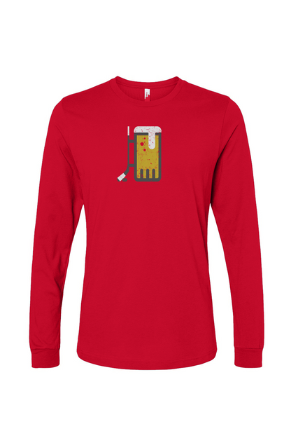 The Benchwarmer Bar Down Long Sleeve Red | Barn Garb Hockey Threads