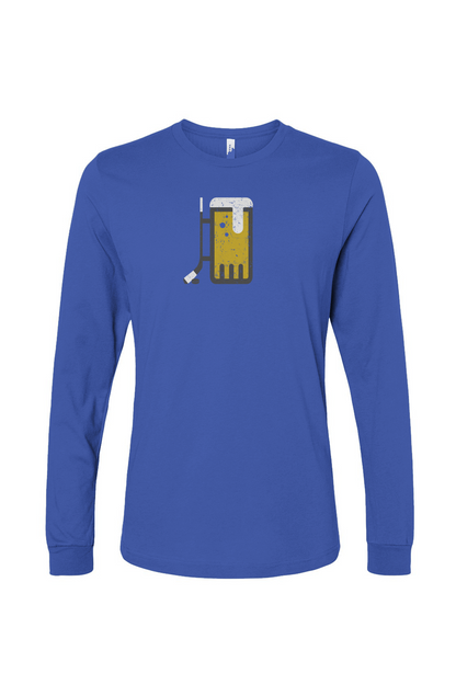The Benchwarmer Bar Down Long Sleeve Royal Blue | Barn Garb Hockey Threads
