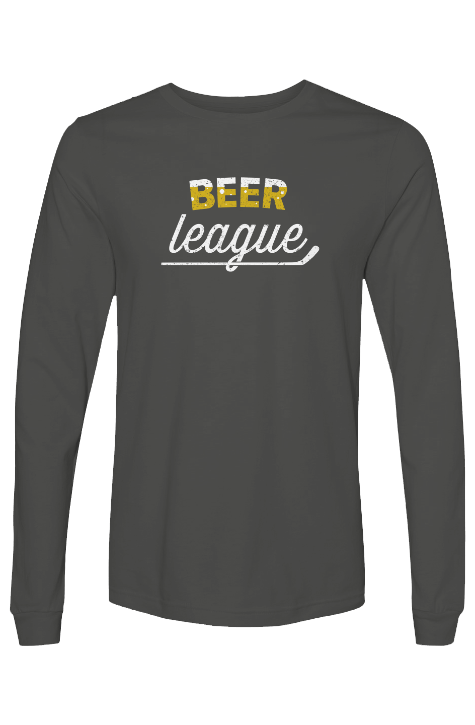 The Benchwarmer Beer League Long Sleeve Charcoal | Barn Garb Hockey