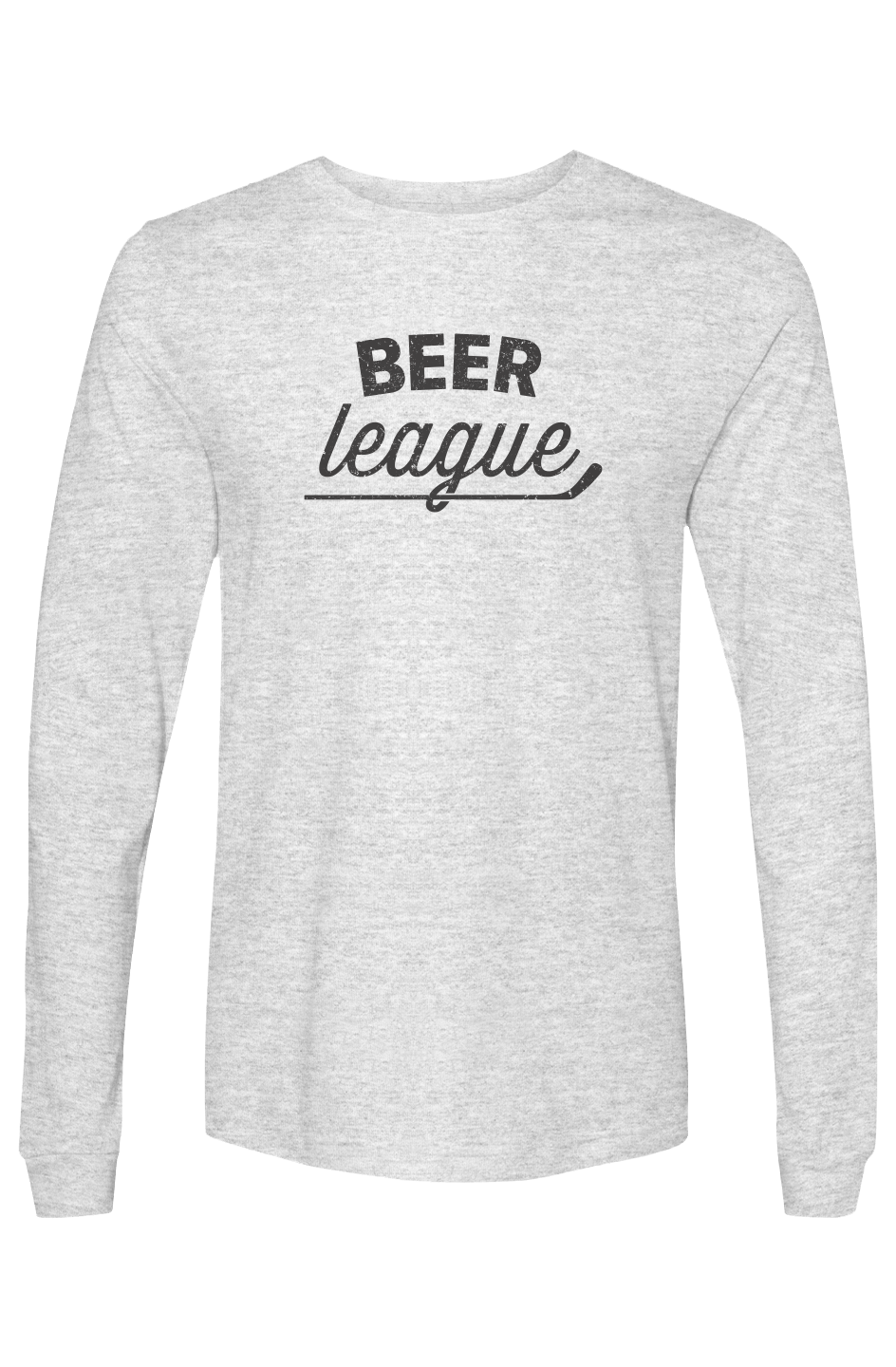 The Benchwarmer Beer League Long Sleeve Light Grey | Barn Garb Hockey
