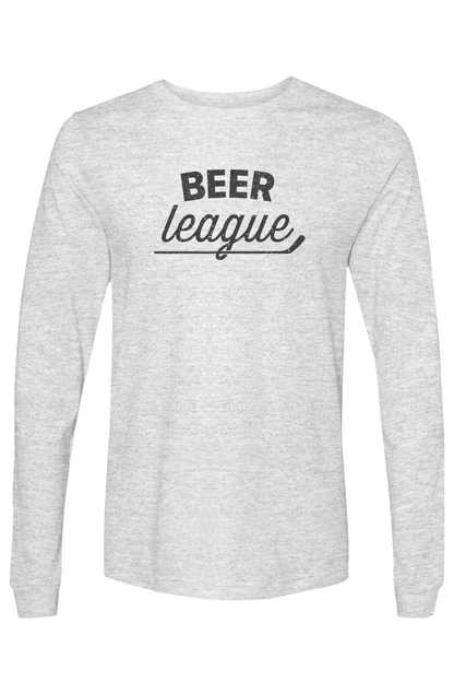 The Benchwarmer Beer League Long Sleeve Light Grey | Barn Garb Hockey