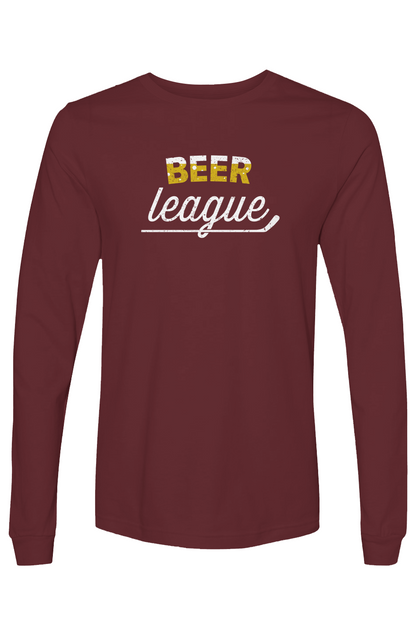 The Benchwarmer Beer League Long Sleeve Maroon | Barn Garb Hockey