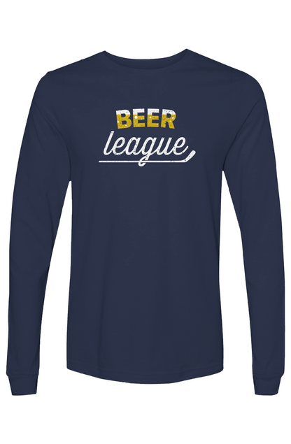 The Benchwarmer Beer League Long Sleeve Navy Blue | Barn Garb Hockey