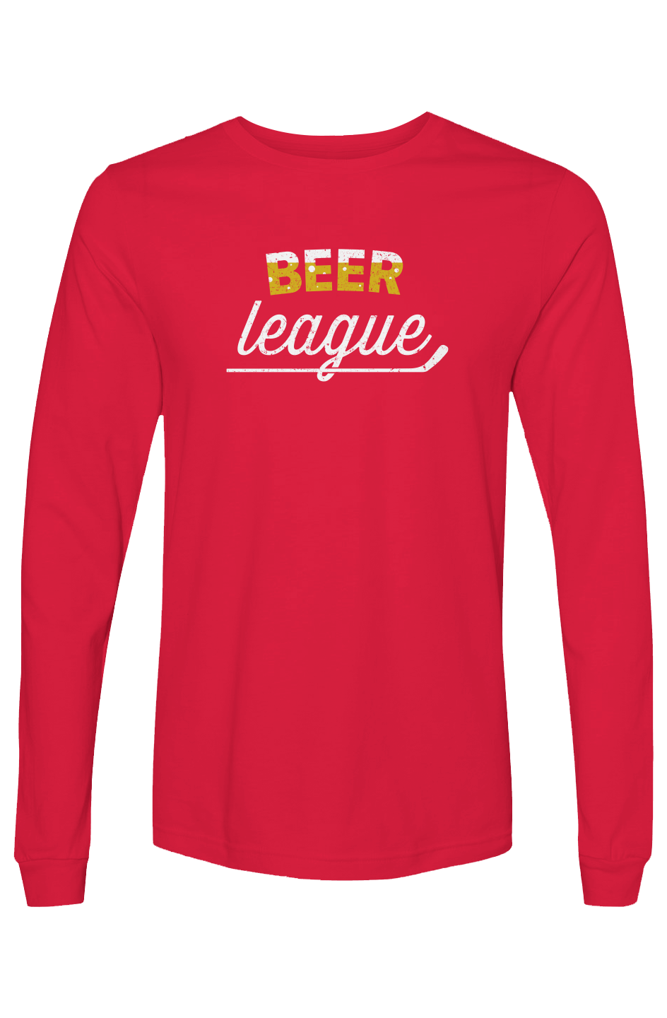 The Benchwarmer Beer League Long Sleeve Red | Barn Garb Hockey