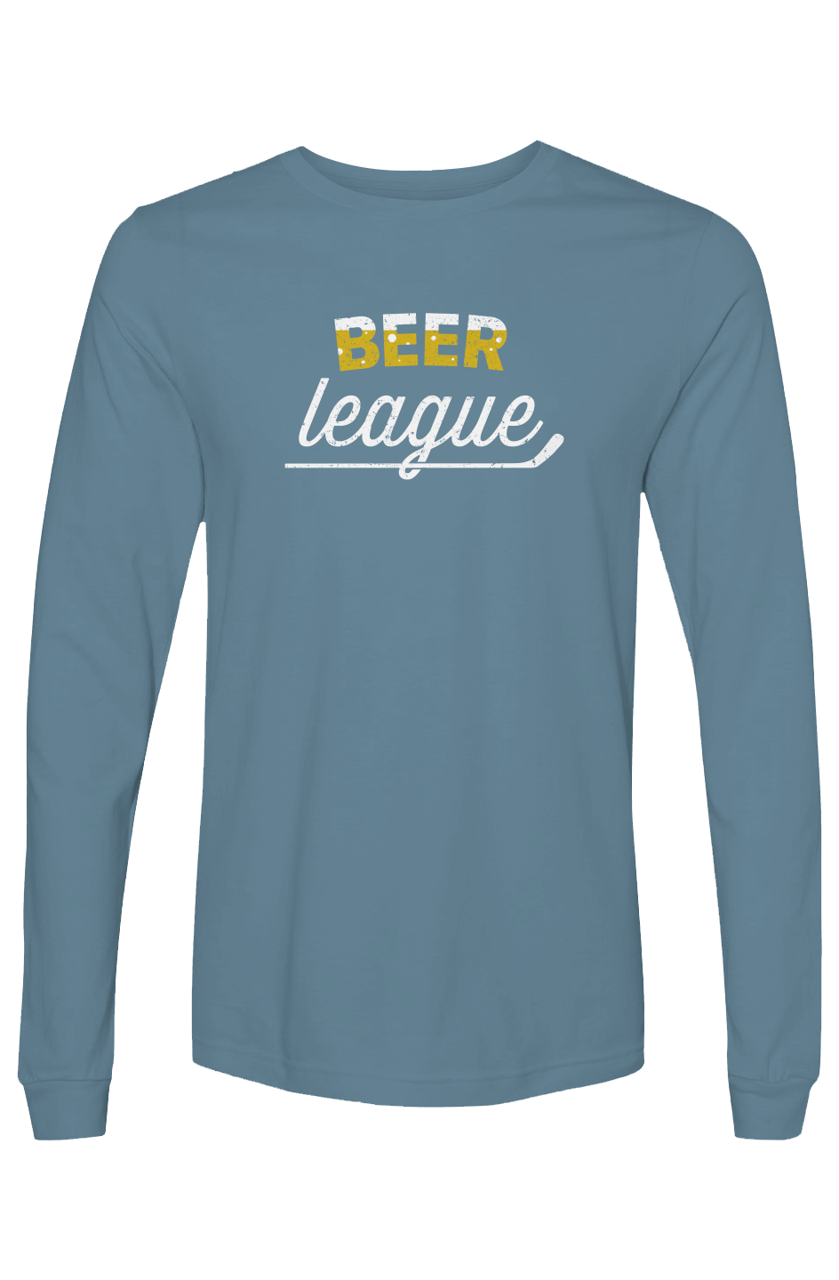 The Benchwarmer Beer League Long Sleeve Slate Blue | Barn Garb Hockey