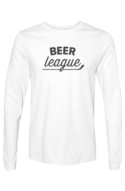 The Benchwarmer Beer League Long Sleeve White | Barn Garb Hockey