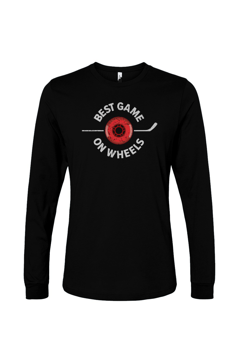 The Benchwarmer Best Game On Wheels Long Sleeve Black | Barn Garb Hockey Threads