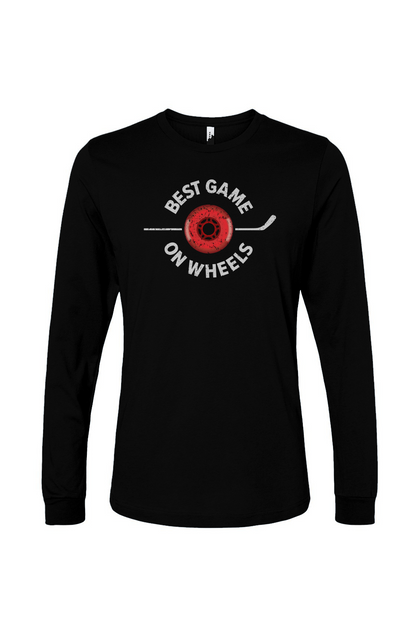 The Benchwarmer Best Game On Wheels Long Sleeve Black | Barn Garb Hockey Threads