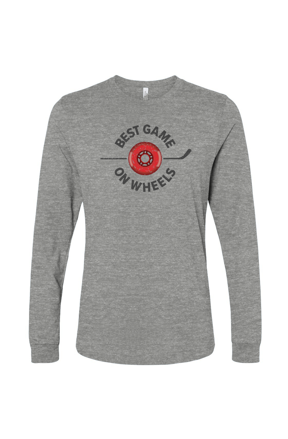 The Benchwarmer Best Game On Wheels Long Sleeve Grey | Barn Garb Hockey Threads