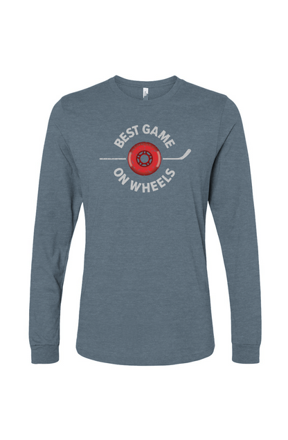 The Benchwarmer Best Game On Wheels Long Sleeve Slate | Barn Garb Hockey Threads