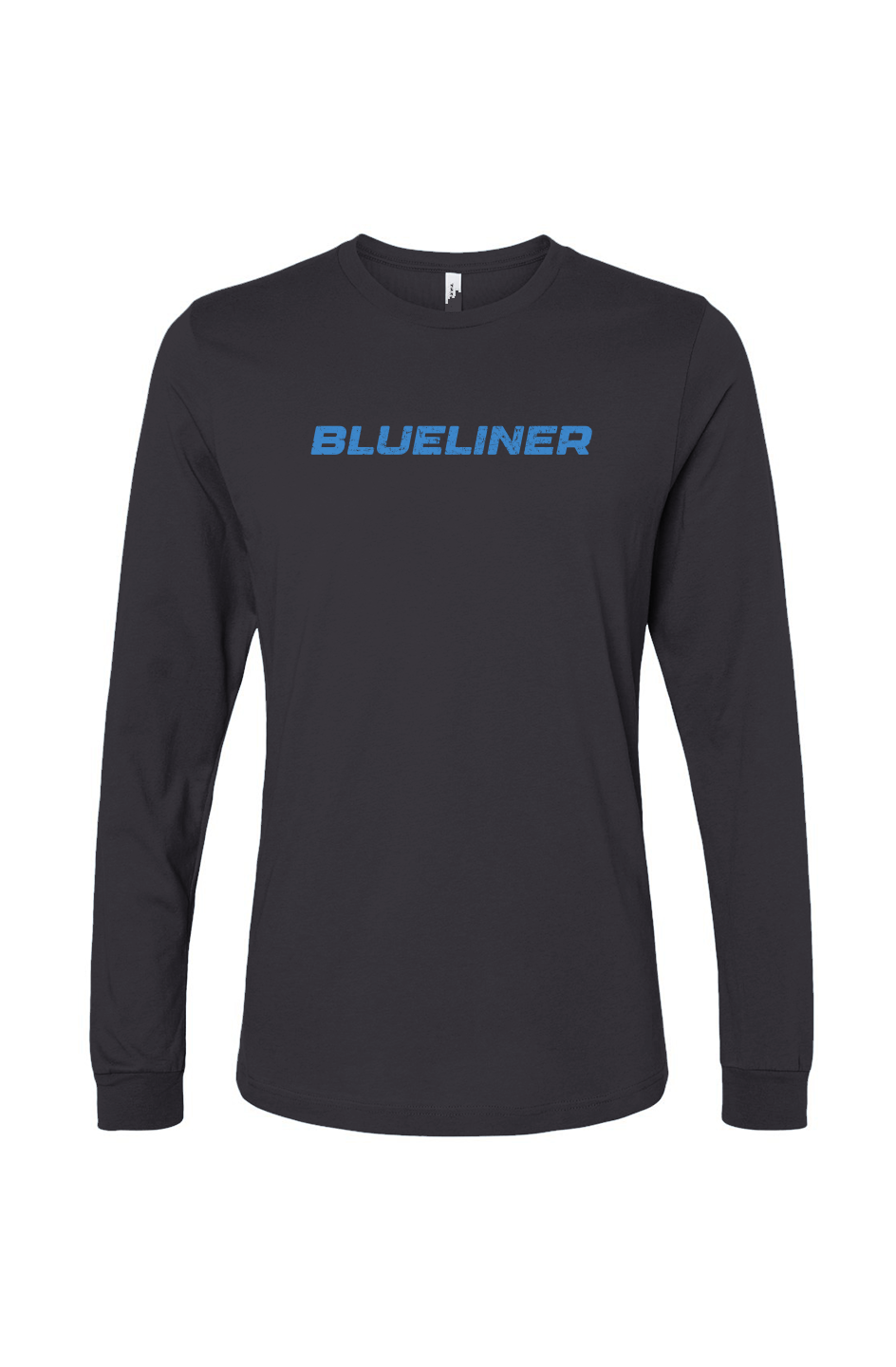 The Benchwarmer Blueliner Long Sleeve Charcoal | Barn Garb Hockey Threads