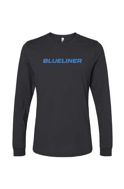 The Benchwarmer Blueliner Long Sleeve Charcoal | Barn Garb Hockey Threads