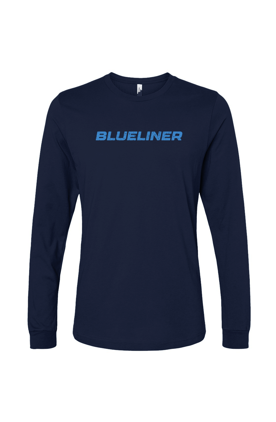 The Benchwarmer Blueliner Long Sleeve Navy Blue | Barn Garb Hockey Threads