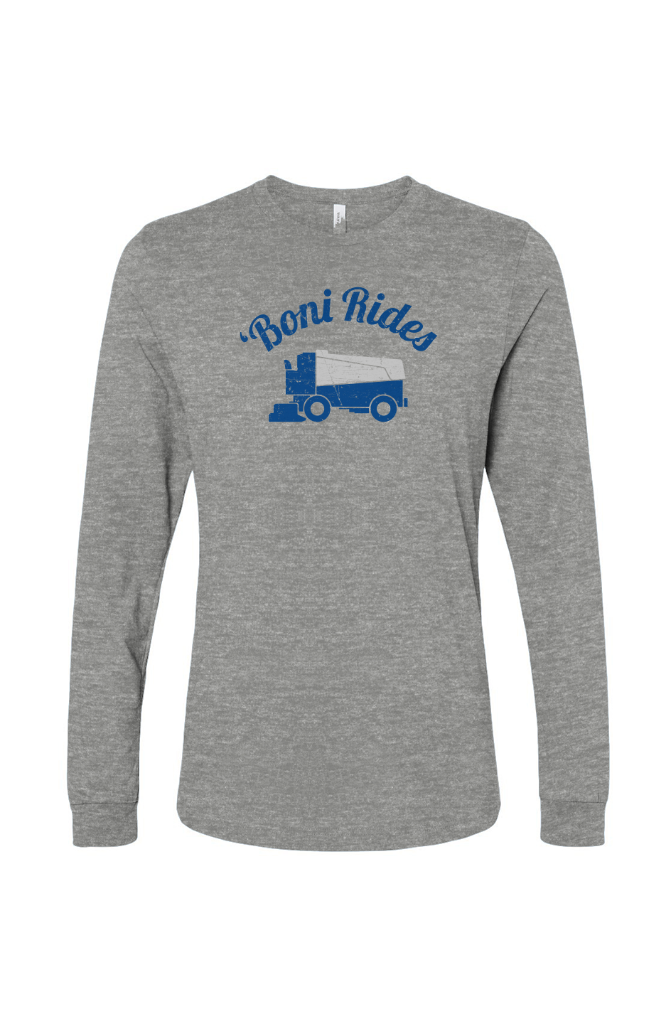 The Benchwarmer Boni' Rides Long Sleeve Grey | Barn Garb Hockey Threads