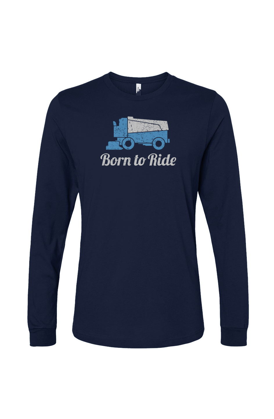 The Benchwarmer Born to Ride Long Sleeve Navy Blue | Barn Garb Hockey Threads