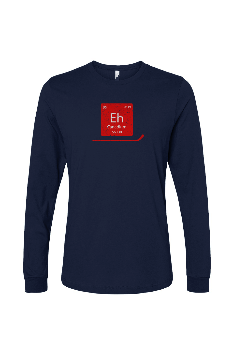 The Benchwarmer Canadium Long Sleeve Navy Blue | Barn Garb Hockey Threads